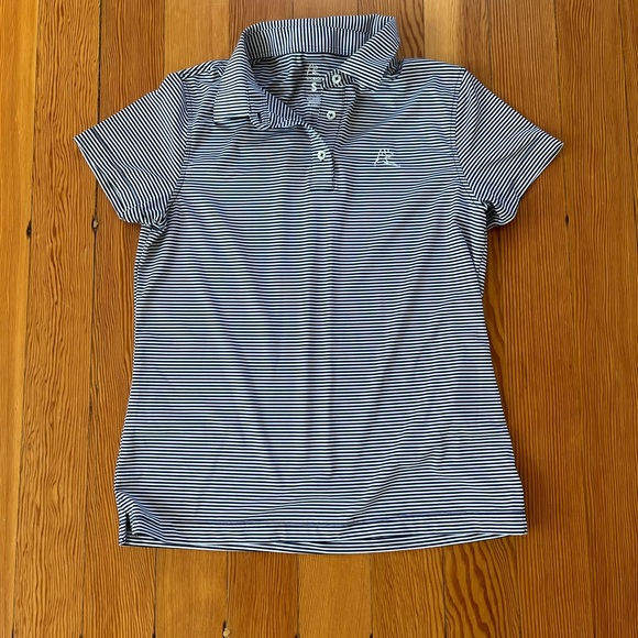 Rhoback Navy and White Striped Polo - Picture 1 of 3